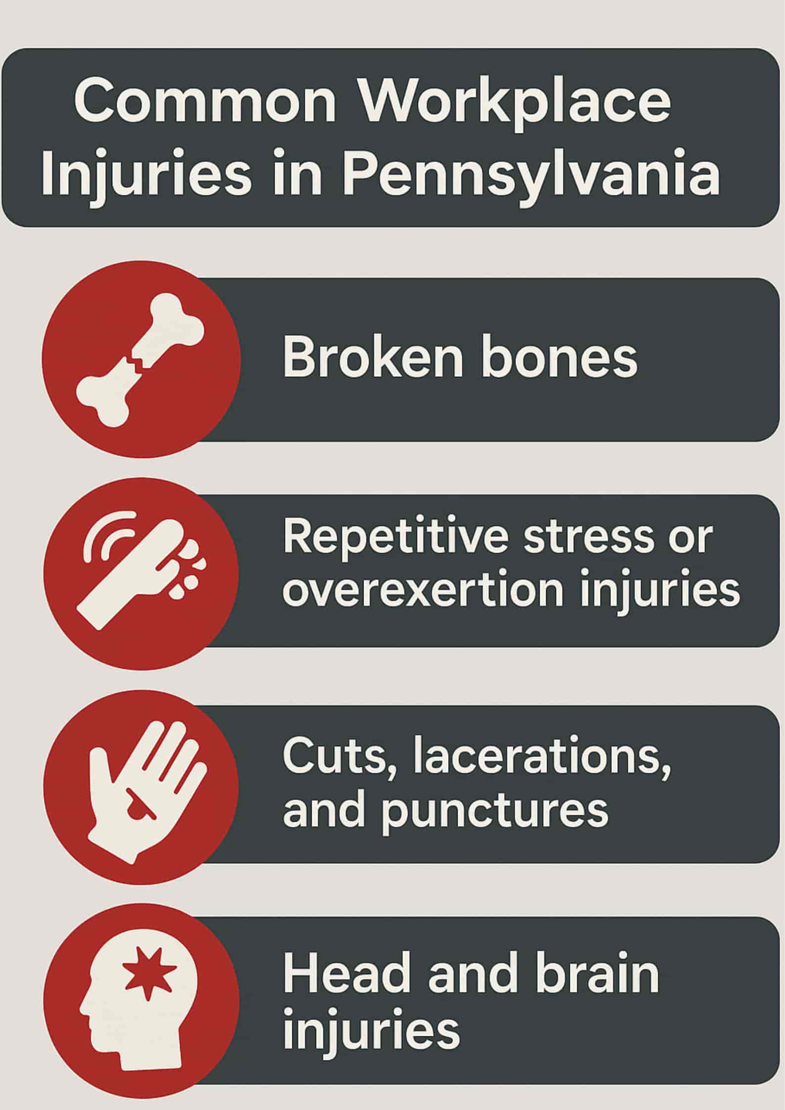 Common Workplace Injuries in Pennsylvania
