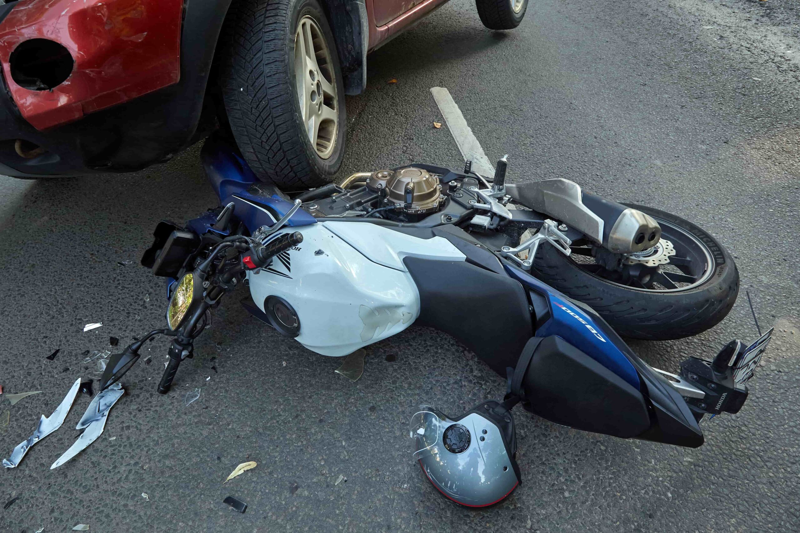 Motorcycle Accident on the Road